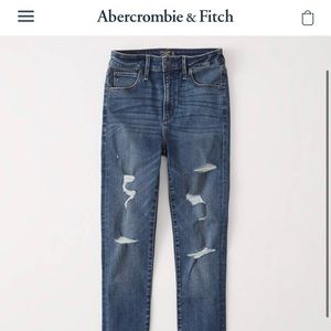 Ripped High Rise Super Skinny Ankle Jeans.